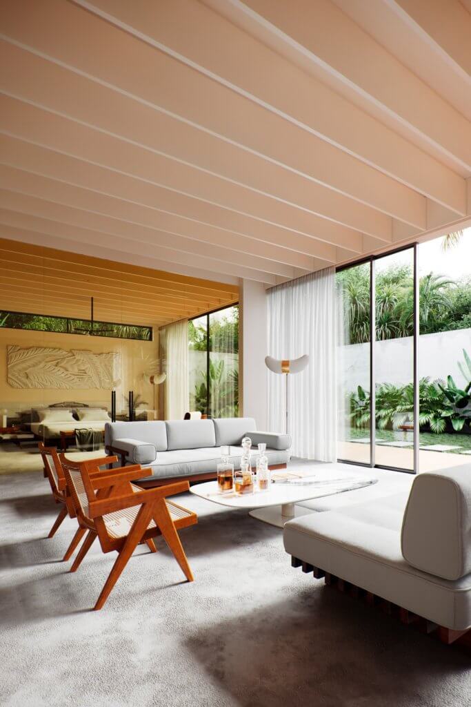 Trendy Interior Design Villa in Barcelona - cgi visualization 6