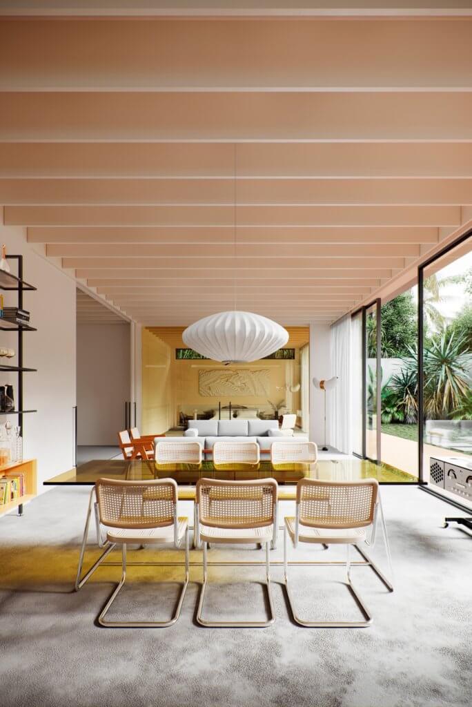 Trendy Interior Design Villa in Barcelona - cgi visualization 8