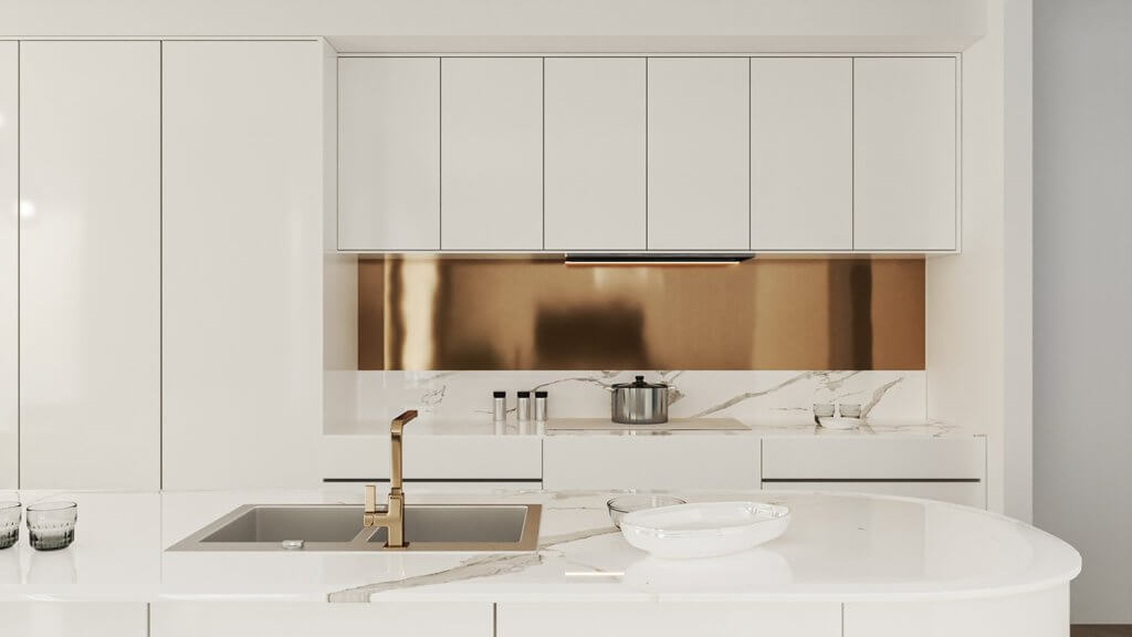 White Marble Designer Apartment design - cgi visualization(5)