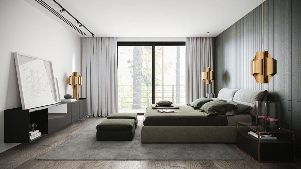 Lovely and cozy bedroom interior design inspiration - cgi visualization