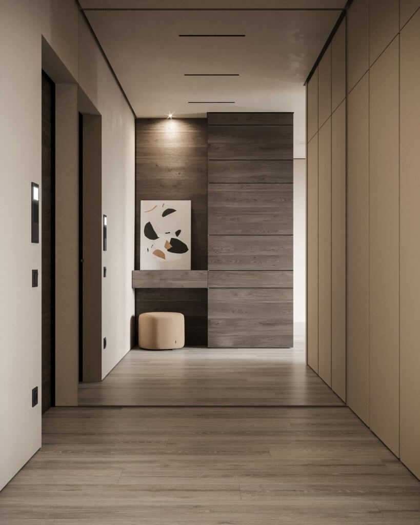 Apartment Loft design Light ivory - cgi visualization 9