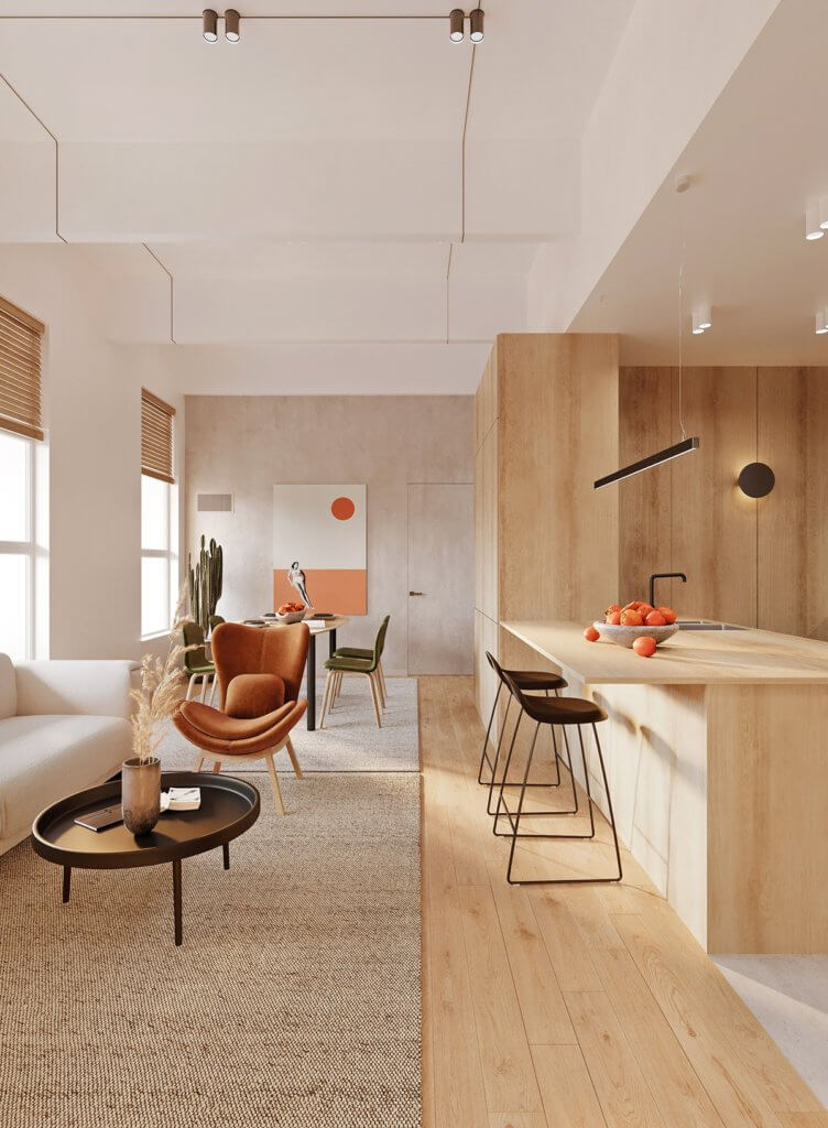 Brooklyn Apartment interior design - cgi visualization