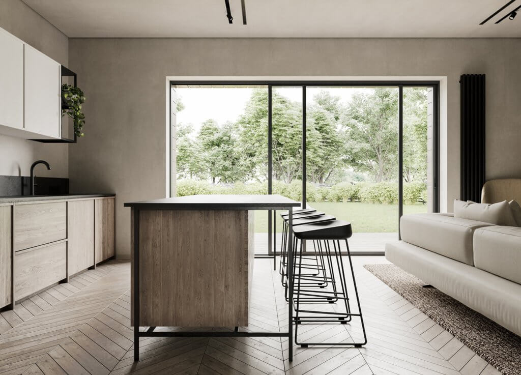 Ivory stylish Apartment interior design - cgi visualization