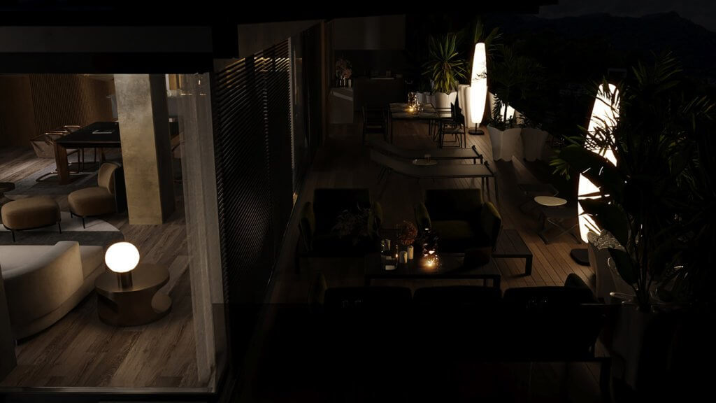 Warm Penthouse Interior Design - cgi visualization